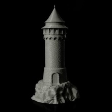 dragon tower game castle dungeons dragons fanatsy guard guardtower medieval miniature rock tabletop watch watchtower 3d print model - Mito3D
