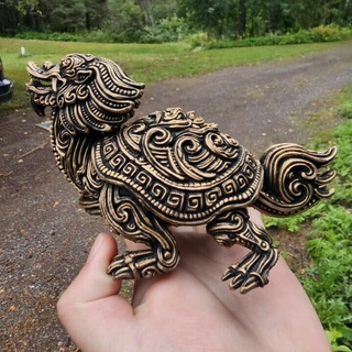 dragon turtle art sculpture animal scifi fantasy filagree ornate decorative eastern 3d print model - Mito3D