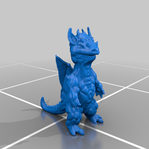 dragon Tyler tempête enfant sculptures 3D print model - Mito3D