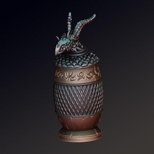 dragon de l'urne art ender ender3 fdm creality skulpture highpoly zbrush la conception warcraft wow le baril bois fantaisie animal 3d print model - Mito3D