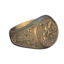 dragon warrior horse knight ring jewelry 3d print model - Mito3D