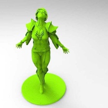 Drachen Krieger Dame Skulpturen 3d print model - Mito3D