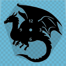 dragon watch home clock wall time 3dlito decoration 3d print model - Mito3D