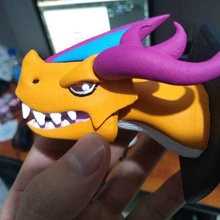dragonary - fire dragon head 3d print model - Mito3D