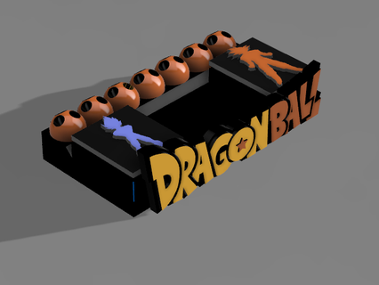 esfera dragón bolígrafo soporte organizador dbz continuar pelota escritorio almacenamiento goku vegeta Shenron 3d print model - Mito3D