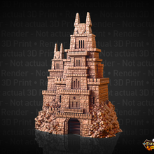 dragonide dado Torre supporto gratuito architettura edificio dicetower roll diceroll rpg dnd dungeons and dragons dice tower fatesend fates end support free supports role playing game tavolo tabletop games 3d print model - Mito3D