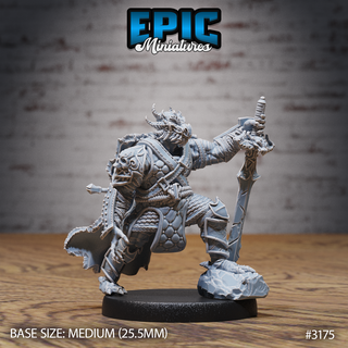 dragonborn warrior dnd miniature tabletop miniatures gaming monster 3d model rpg dndminis stl file epic-miniatures dndminiatures 3dprint 3dminiature printedminis 3dprinting dungeon fantasy roleplaying dragon undead pre-supported 3d print model - Mito3D