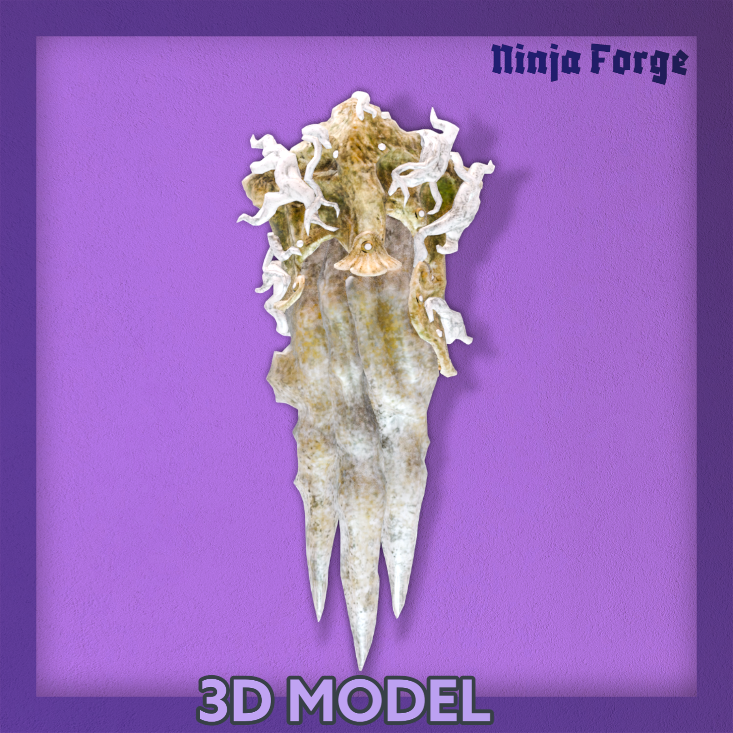 artiglio drago scudo gioco stregone magia personale mago procedura guidata dalla mano squillare albinaurico scintillante arma 3D print model - Mito3D