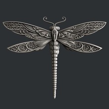 dragonfly art vcarve aspire artcam magic bones printer 3dmodels 3d print model - Mito3D