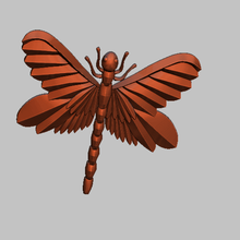 libélula relevo em 3d arquivo stl a arte dragão inseto abelha 2d logotipo o design cnc roteador impressora imprimir trabalho 3d print model - Mito3D