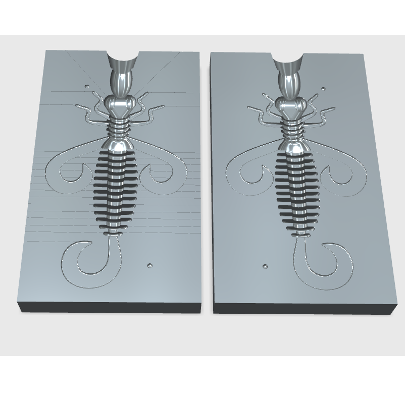 libélula larva v3 fundición molde pescar 3D print model - Mito3D