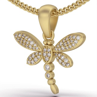 dragonfly pendant silver gold jewelry printable 3d model trend fashion design zbrush tiger 3d print model - Mito3D