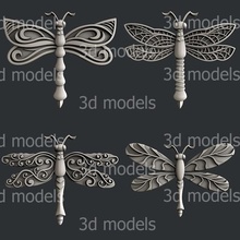 dragonfly set art vcarve aspire artcam magic bones printer 3dmodels 3d print model - Mito3D