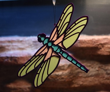 dragonfly sun catcher hang window art bug insect colorful dragon fly 3d print model - Mito3D