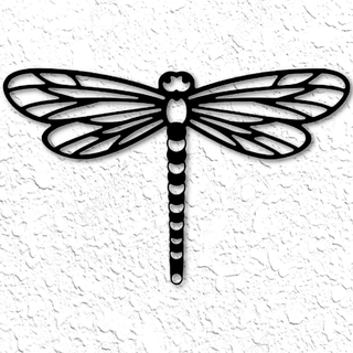 dragonfly wall art dragonflies decor 2d insect garden flowers spring 2dart home low poly 3d print model - Mito3D