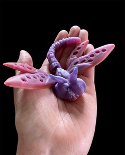 Drachenlicht Libelle Drachen artikulieren zappeln artikuliert Verknüpfung biegen Haustier Spielzeug Tier mystisch flexy flexibel Unterstützung drucken Ort flexi 3d print model - Mito3D