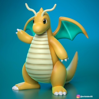 dragonite pokemon pokemongo pokemons eevee vaporeon jolteon flareon espeon umbreon leafeon galceon sylveon pikachu dratini dragonair 3d print model - Mito3D