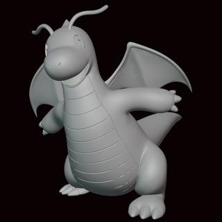 Dragonite Pokémon Zahl Statue Videospiel Videospiele Miniatur Skulptur Fan Art Figur Kanto 3d print model - Mito3D