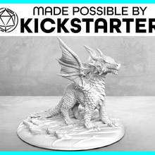 dragonling - casual pose tabletop miniature game animal baby dnd dragon dungeons dragons familiar fantasy gaming gloomhaven mini pathfinder rpg set toy warhammer 3d print model - Mito3D