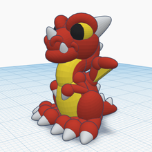 dragonling tinkercad art mignon jouet les créatures de dragon 3d print model - Mito3D