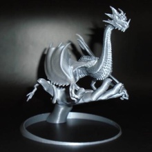 dragonology art base mano stand 3d print model - Mito3D