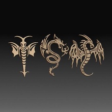 dragons art creatures monsters high poly printable model fantasy ornament 3d print model - Mito3D
