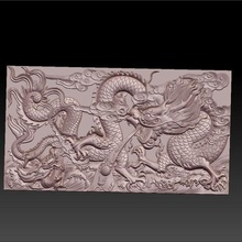 dragões 3d wall art decoration decorative chinese asia japan fantasy creature beast bas-relief sculpture pattern artcam oriental traditional 3d print model - Mito3D