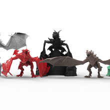 dragons 5 qty art dragon 3d print model - Mito3D