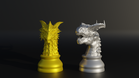 dragons figure chess set - 8 different pieces 3d print model dragon dungeon fantasy character creature games game wild stl board monster king queen art 3d print model - Mito3D