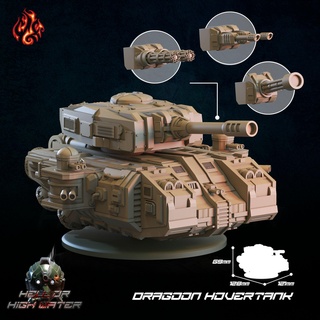 dragone hovertank 3d print model - Mito3D