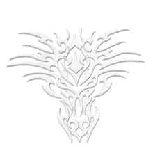 dragoon tribal art signes logos la carte de tatouage dragon 3d print model - Mito3D