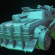 dragster ork wargaming 40k wh40k patreon 3d print model - Mito3D