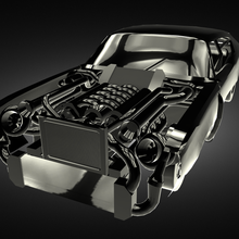 Dragster Spiel Auto Wagen Motor 3d print model - Mito3D