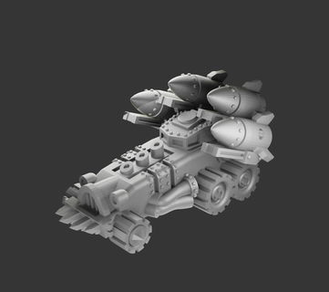 dragster artilharia jogos 6mm épico procuração escuro 3d print model - Mito3D