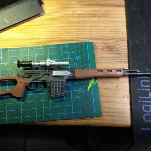 Dragunov cecchino fucile 1 4 3D print model - Mito3D