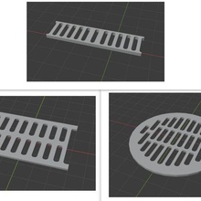 drain grate road trigger 3 types kratka sciekowa spust drogowy 3d print model - Mito3D