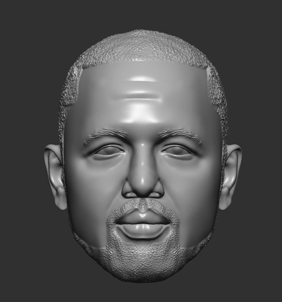 drake rapper cabeça pronto impressão arte rap música ontário celebridade 3d print model - Mito3D