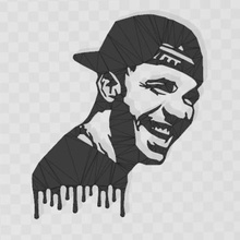 drake wall art 2d decoration 3d print model - Mito3D