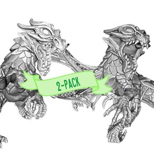 drakolisk variantes 1 e 2 jogo dracolisk basilisk dragão d&d masmorras dragões 3d print model - Mito3D