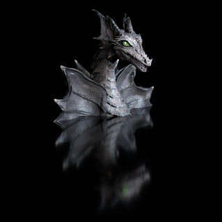 drakoon dragon bust stl print file - high polygon kite high-poly qu3d 3d print model - Mito3D