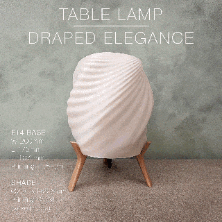 draped elegance table lamp 3d print model - Mito3D