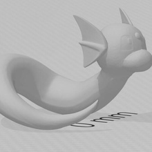 dratini Pokémon marinho aquático serpente enguia 3d print model - Mito3D