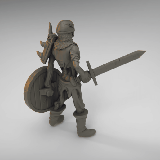 draugr 35mm fantasy mini Spiel der Miniatur dnd - Rollenspiel 3D print model - Mito3D