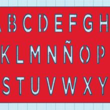disegnare alfabeto vari 3d print model - Mito3D