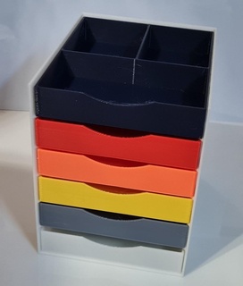 Schublade Box Schubladen Veranstalter klein Teile Lager Organisation Zuhause Haus Büro Schreibtisch 3d print model - Mito3D