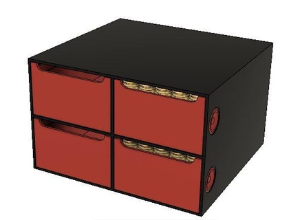 drawer box 9x19 sb ammo luger 3d print model - Mito3D