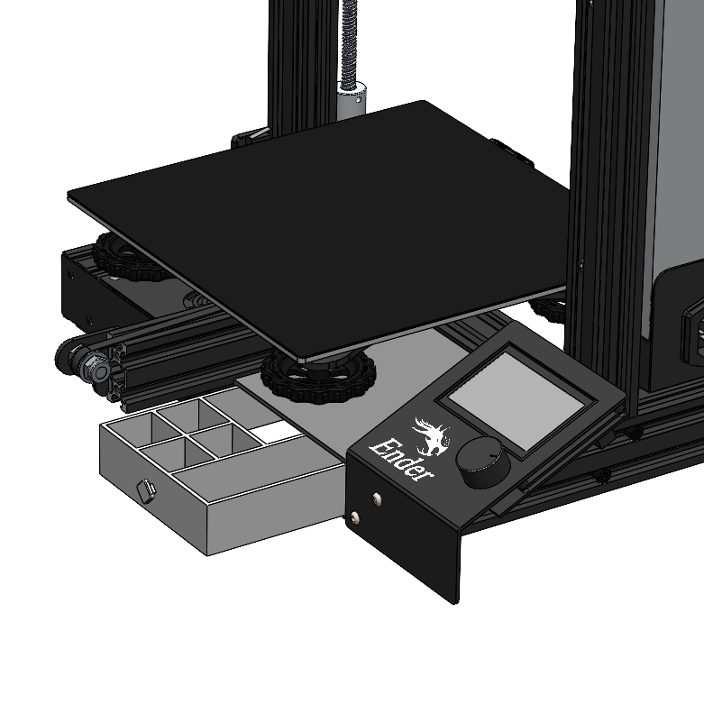 tiroir ender 3 pro néo créalité organisateur 3D print model - Mito3D