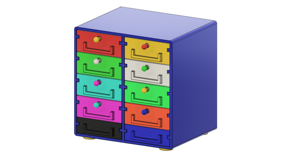 drawer organizer tools insert gadget art upcrid desk office diy organization 3d print model - Mito3D