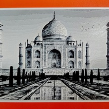 drawing3d taj mahal Architektur Indien relief 3d print model - Mito3D