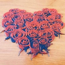 desenho 3d de rosas vários 3dlite amor coração image3d amo você vê 3d print model - Mito3D